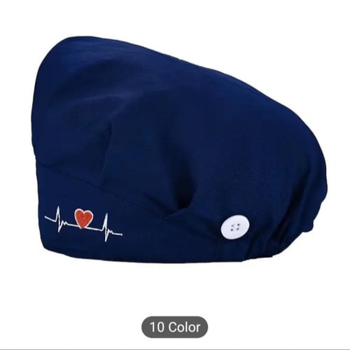 قبعة دكتور /ممرض ملونه مع لاستك من الخلف بدون لوجو...