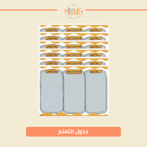 جدول التعلم
