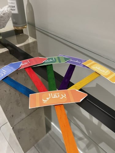 تطابق الألوان باللغة العربية او الانجليزية