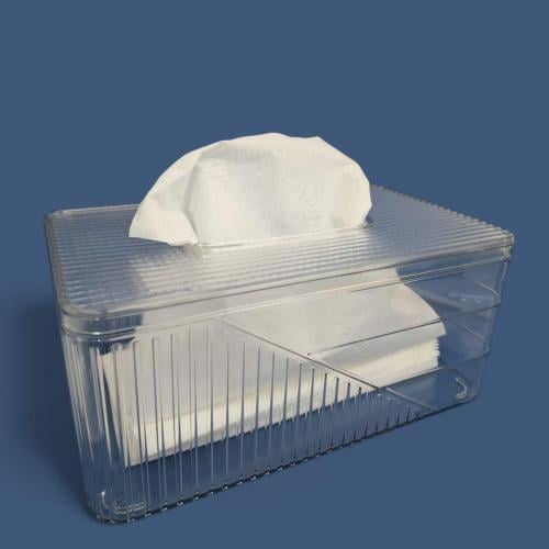 علبة مناديل شفافه