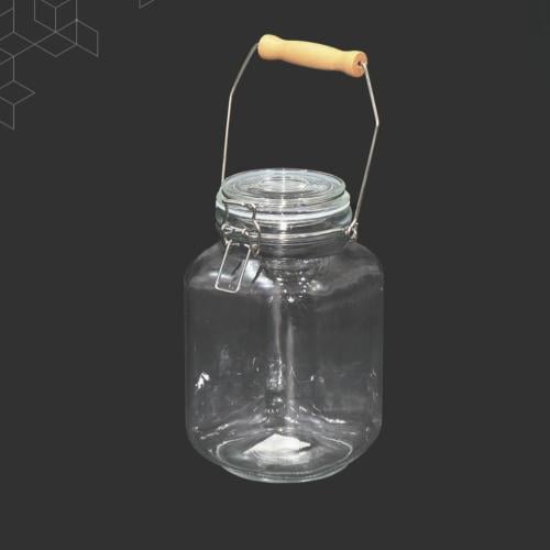 علبة زجاج بغطاء