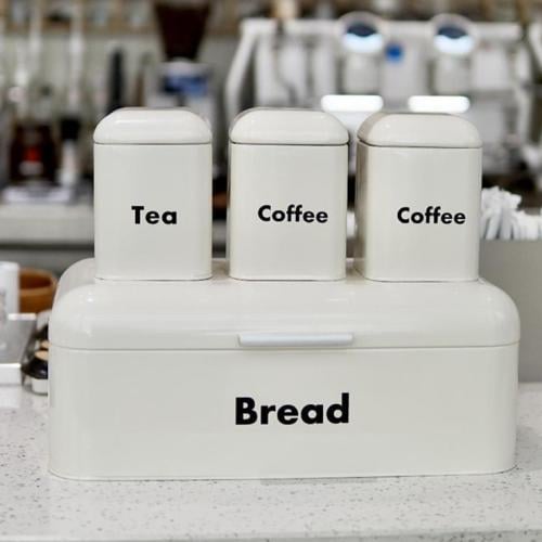 حافظة مخبوزات و علب سكر و قهوة و شاهي