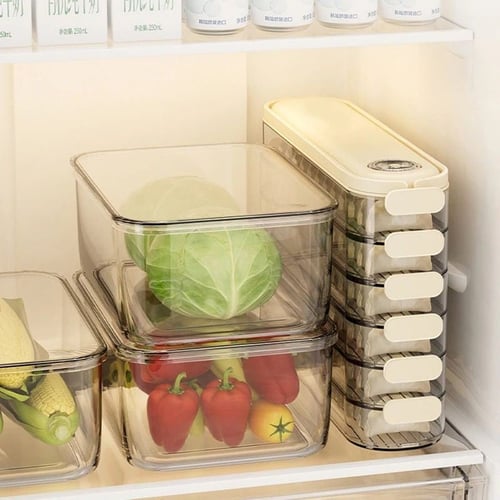 صندوق تنظيم الثلاجة بغطاء