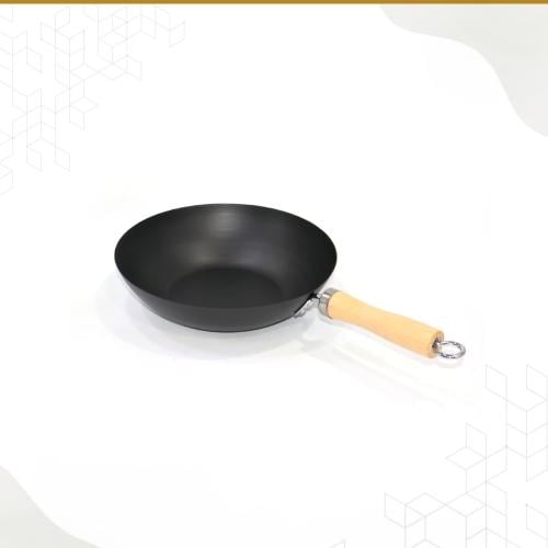 صاج قلي بيد خشبيه 25سم