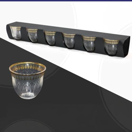 طقم فناجيل زجاج 6حبات