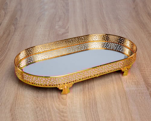 صينية تقديم باطراف ذهبيه بعدة مقاسات