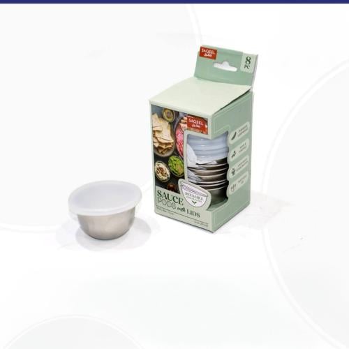 علب ثلاجة 8 حبات بغطاء بلاستيك