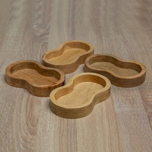 صحن خشبي ( قطعة واحده )