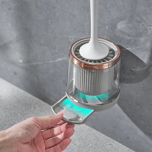 فرشة تنظيف المرحاض (رصاصي غامق)