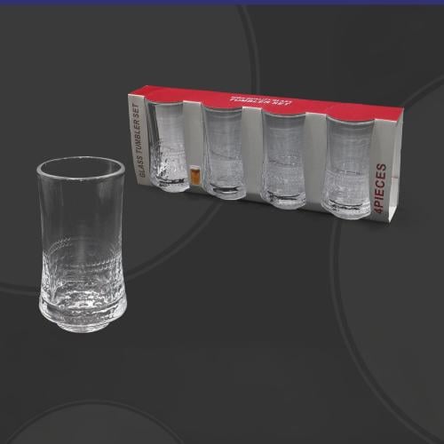 طقم كاسات زجاج 4 حبات