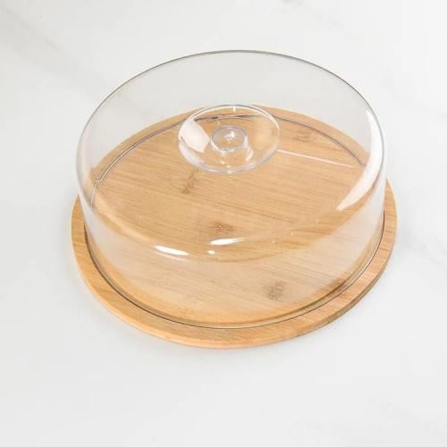 صحن تقديم خشبي بغطاء