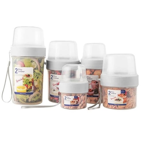 علبة تخزين طعام 2 في 1 (قطعه واحده)