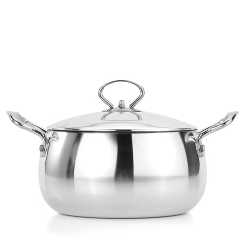 طقم قدور الموقد معدن 5حبات بسطح غير لاصق وسطح خارج...