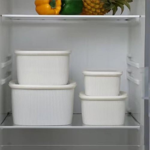 طقم علب بلاستيك 4حبات (مستطيل)