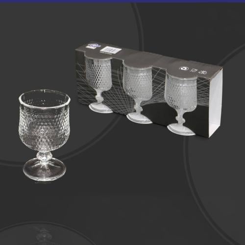 طقم كاسات عصير زجاج 3 حبات 185مل