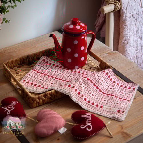 5476 مفرش الشتاء المميز بلون أحمر من جرين جيت