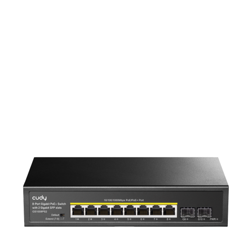 سويتش شبكة كودي جيجابت 8 منافذ PoE+ مع منفذي SFP /...