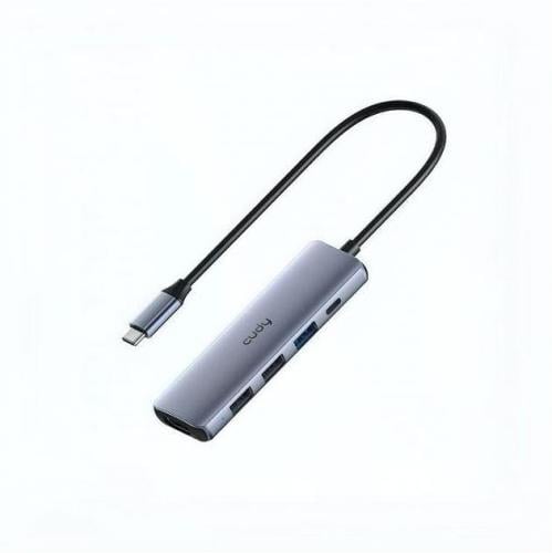 CUDY UH405 موزع USB-C متعدد المنافذ 5 في 1