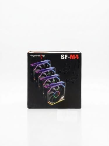 طقم مراوح تبريد سبير كولينج SF-M4 باللون الأسود وإ...