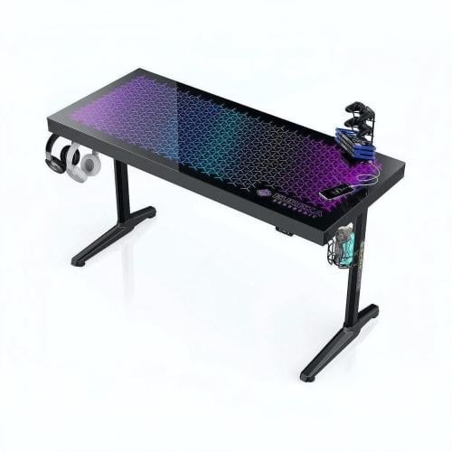 طاولة ألعاب يوريكا 55" RGB زجاج / EUREKA Gaming De...