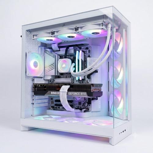 تجميعة الثلج الناري - RTX 5070 Ti White & Intel Co...