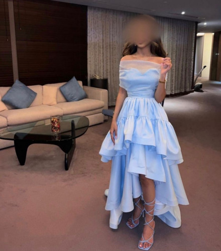 فستان تفته ناعم انيق للسهرات