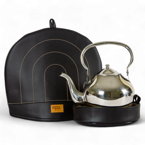 جراب أسود كبير حافظ ابريق (مع قاعدة)