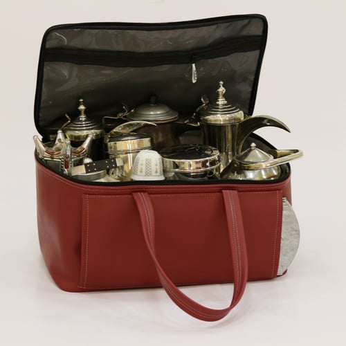 شنطة عزبة الكرم عنابي مطورة