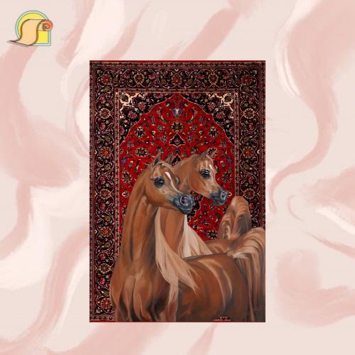 سجادة حمراء "خيل"