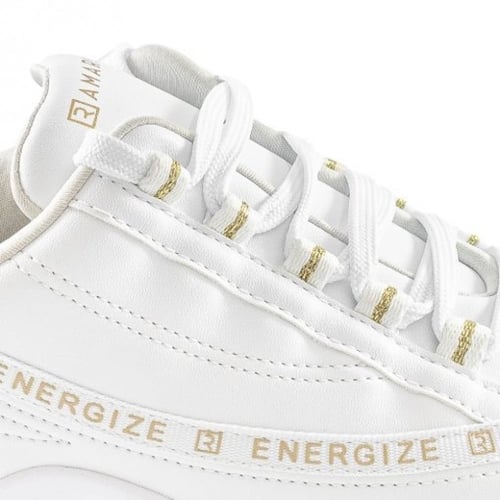 حذاء رياضي ابيض مع دهبي كعب عالي