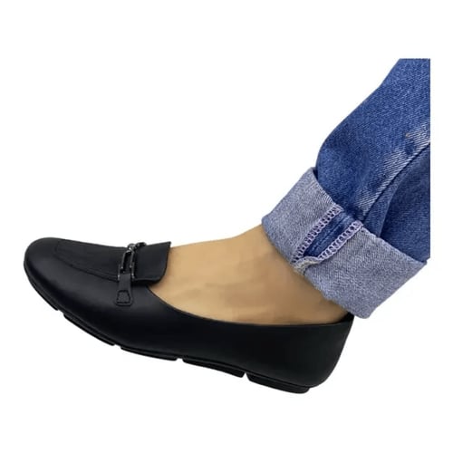 حذاء برازيلي فلات أسود