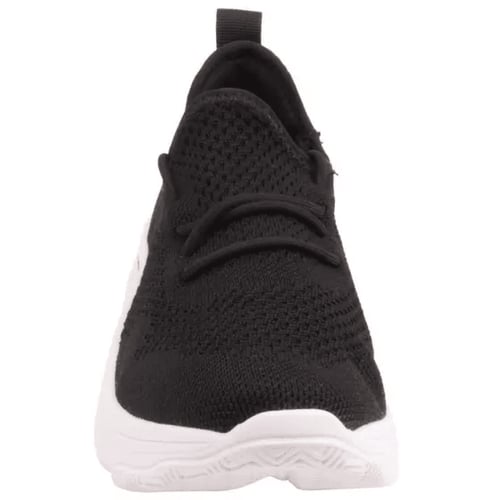 حذاء رياضي اسود مع ابيض كعب ابيض مع اسود