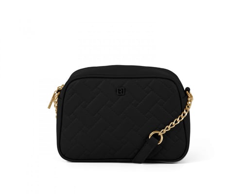 شنطة كروس نسائية سوداء بسلسال دهبي