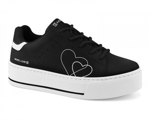 حذاء رياضي برازيلي اسود مع ابيض برباط