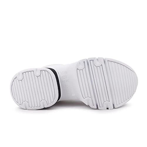 حذاء رياضي ابيض مع اسود كعب 6 سم