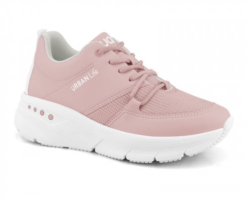 حذاء رياضي برازيلي بينك مع ابيض برباط كعب