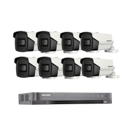 عدد 8 كاميرات 5 ميقا مع جهاز تسجيل 8 قنوات