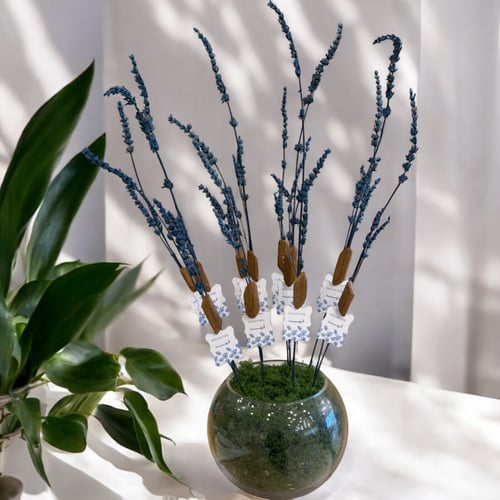 فازة كسرة عود مع اسم 12حبة