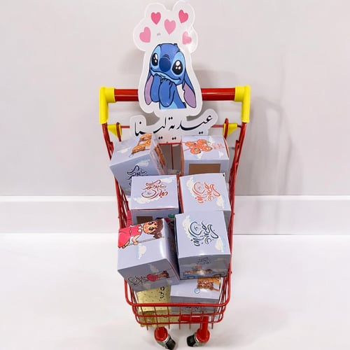 عربة الشخصيات مع 18 بوكس