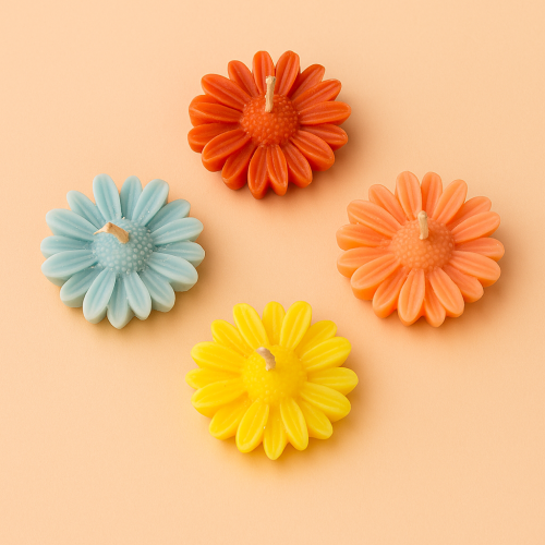 شموع على شكل زهره(12)