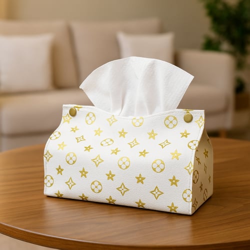 علبة مناديل جلد