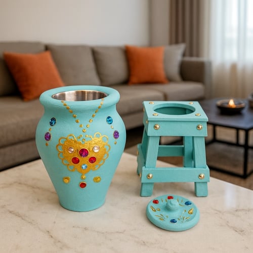 مبخرة تراثية تركواز