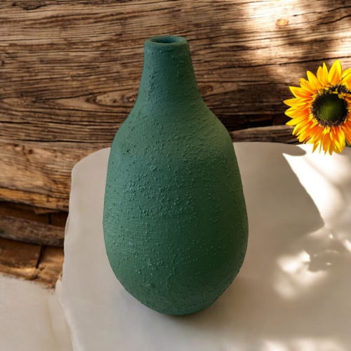 فازة فخار لون أخضر