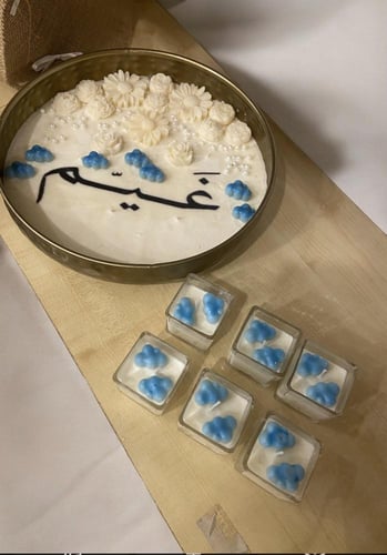 بكج استقبال شمعه دائريه مع 6 حبات شموع