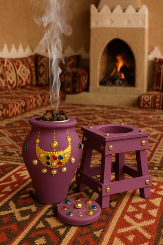 مبخرة تراثية بنفسجي