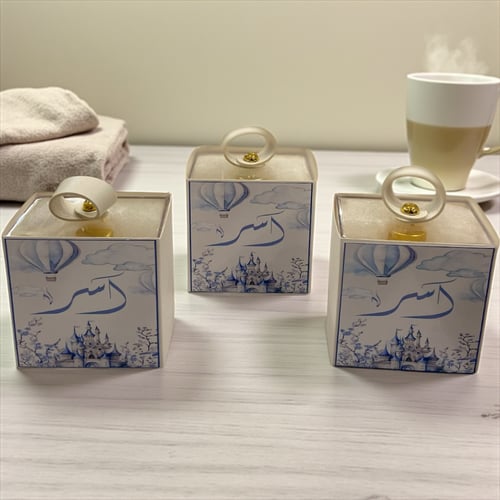 علب توزيعات مع مسك وثيم 12 حبة