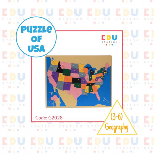 Puzzle Map of USA - أحجية خريطة الولايات المتحدة ا...
