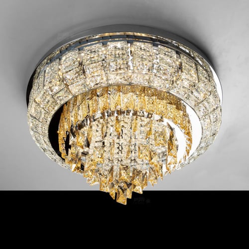 ثريا لطش كرستال بإضاءة LED ثلاث ألوان