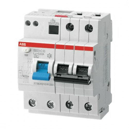 مفتاح 50 امبير 30 ملم - RCBO 50A 2P 30MA