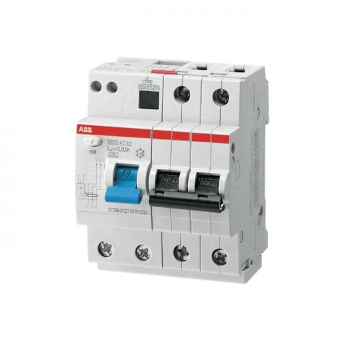 مفتاح 6 امبير 2 خط 30 ملم- RCBO 6A 2P 30MA